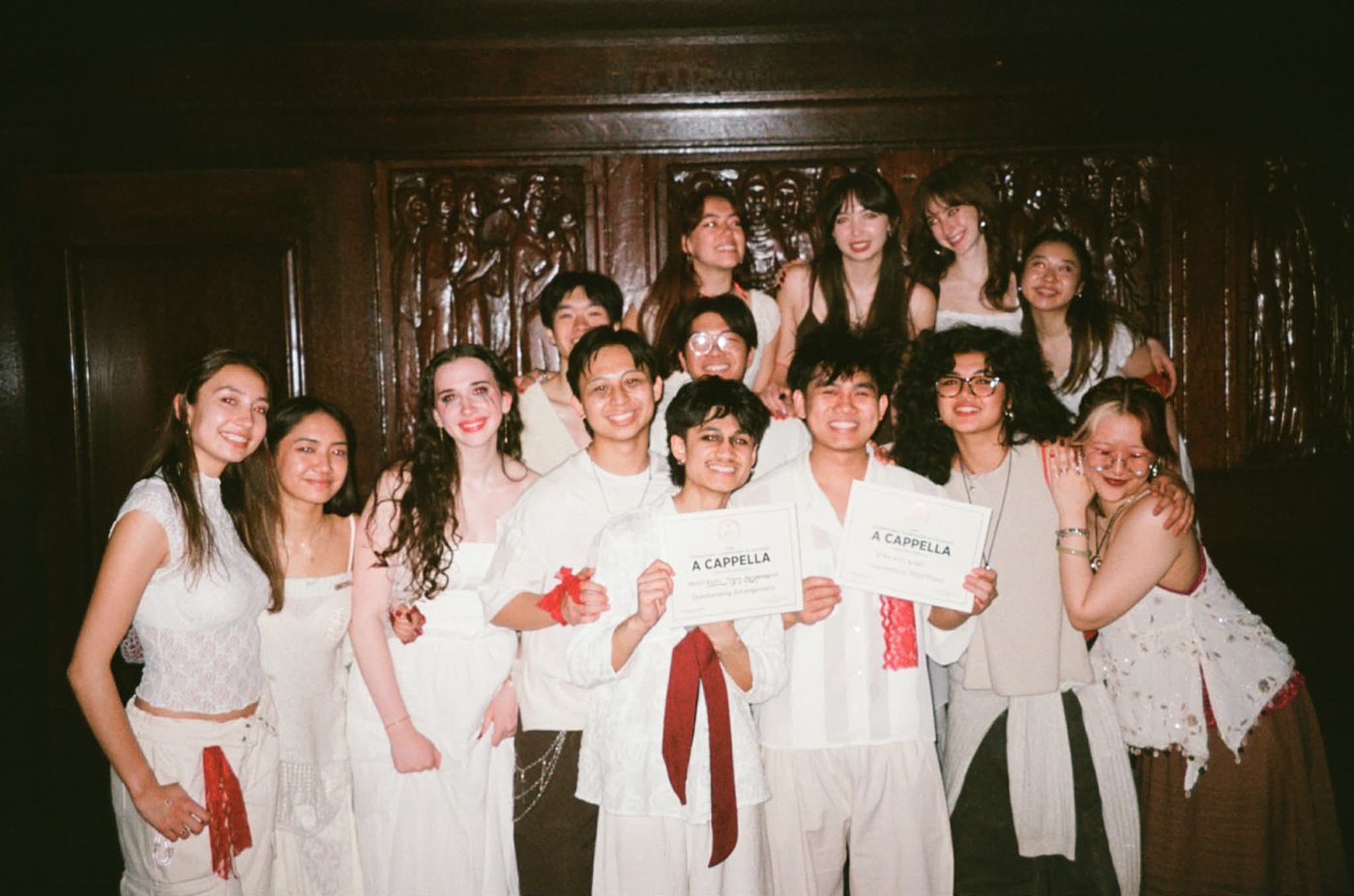 Vocollision with a cappella award certificates